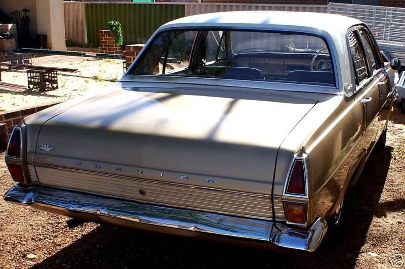 HR Holden in Grecian White over Landale Gold Met — Premier Sedan