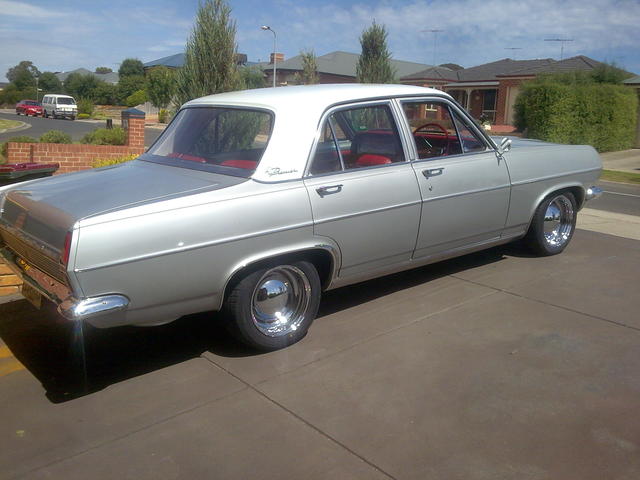 HR Holden in Grecian White over Satin Silver Met — Premier Sedan