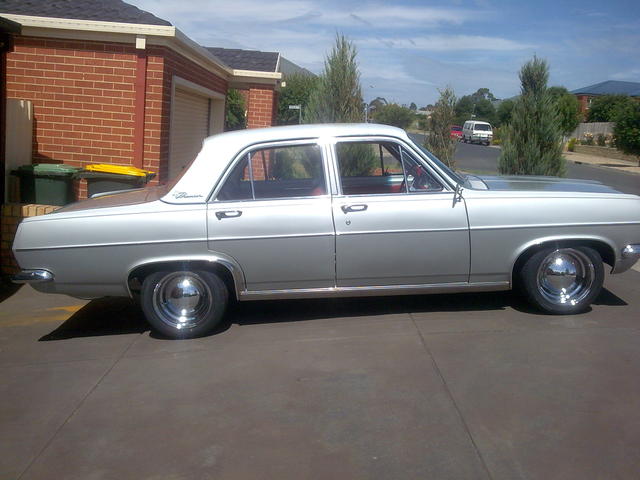 HR Holden in Grecian White over Satin Silver Met — Premier Sedan