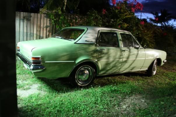 HT Holden in Kashmir White over Oasis Green — Kingswood Sedan