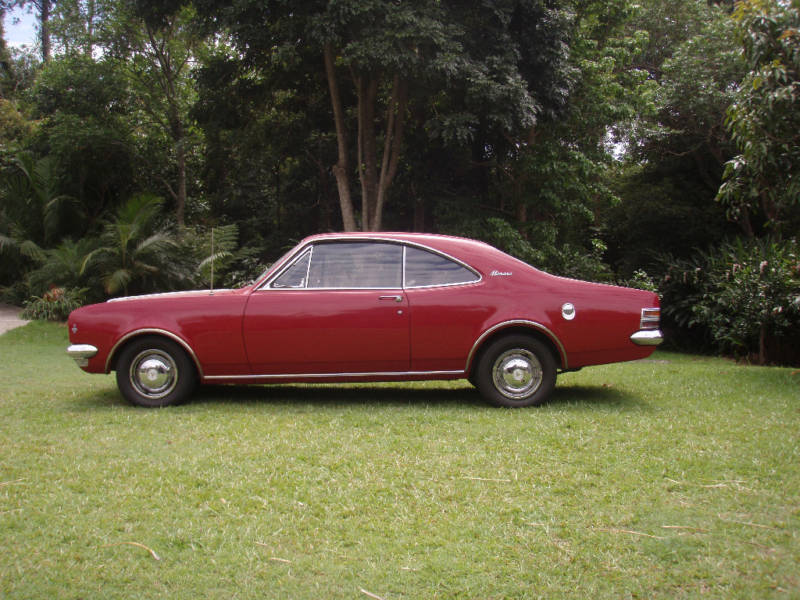 HT Holden in Spanish Red — Monaro Coupe