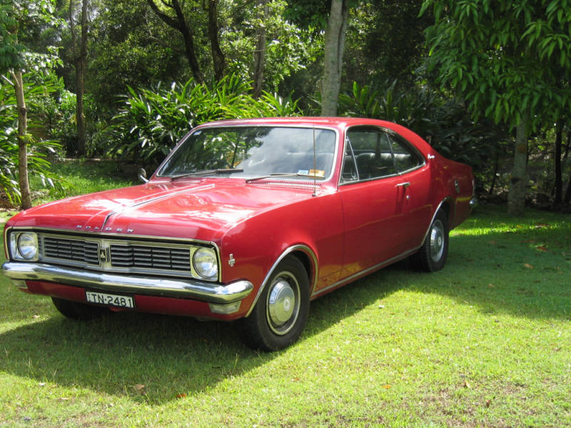 HT Holden in Spanish Red — Monaro Coupe