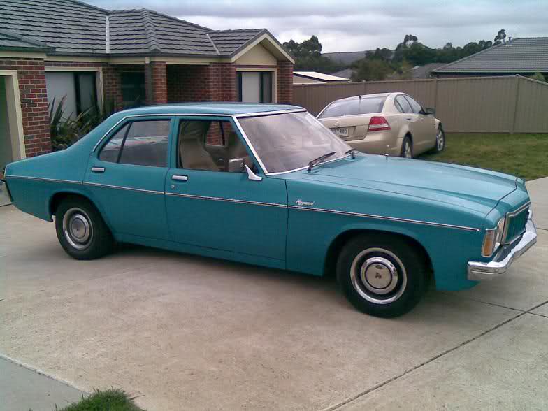 HX Holden in Aquarius — Kingswood Sedan
