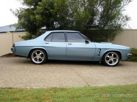 HX Holden in Hacienda Blue Metallic — Kingswood Sedan