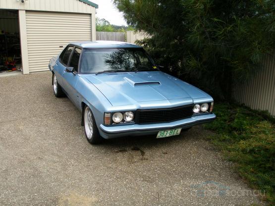 HX Holden in Hacienda Blue Metallic — Kingswood Sedan