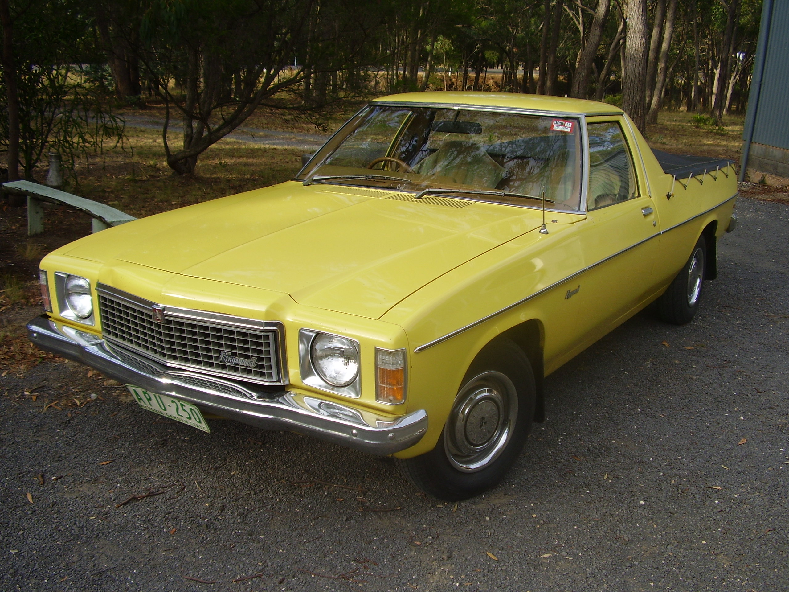 HZ Holden in Jasmine Yellow — Kingswood Coupe Utility