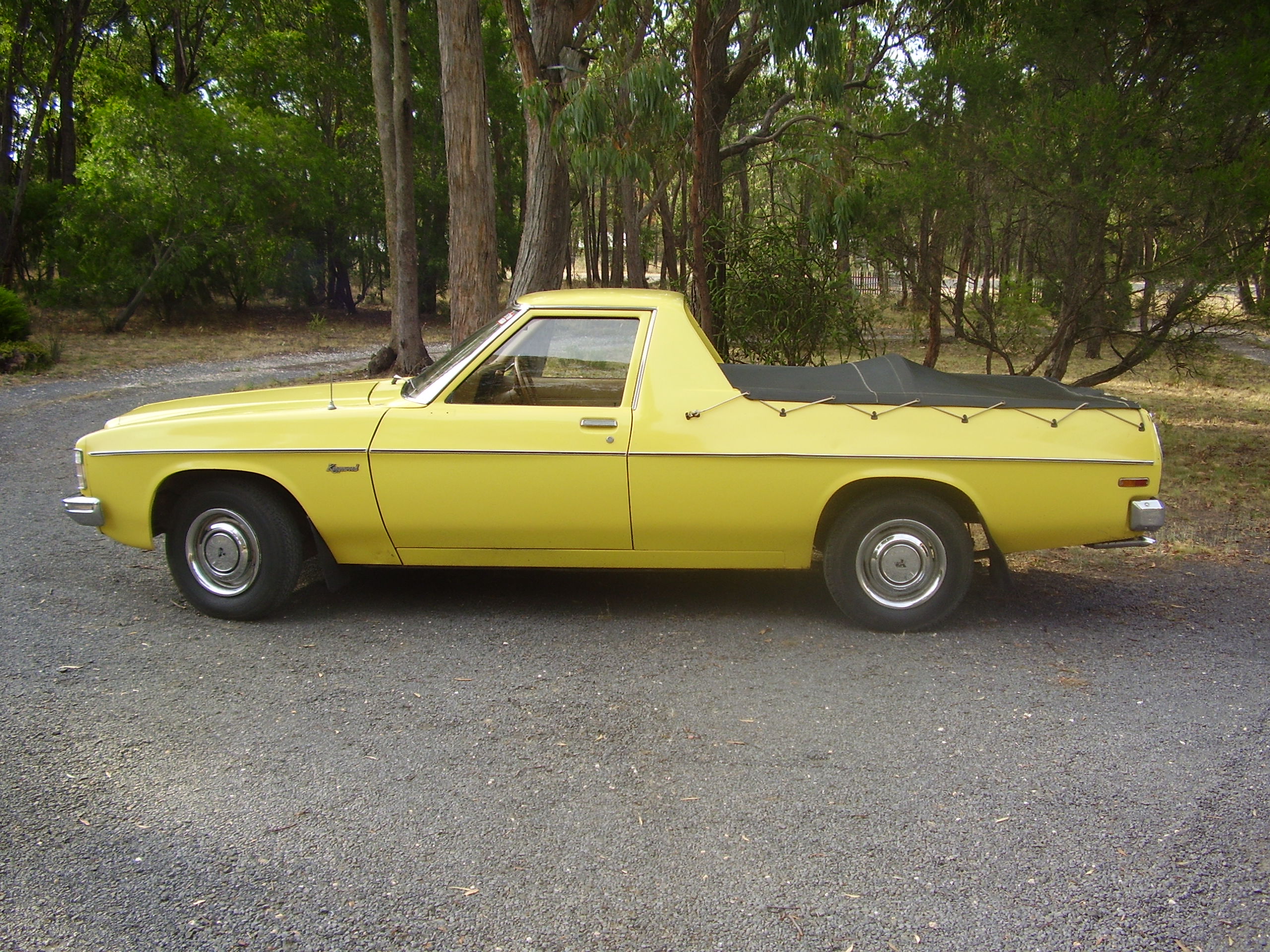 HZ Holden in Jasmine Yellow — Kingswood Coupe Utility