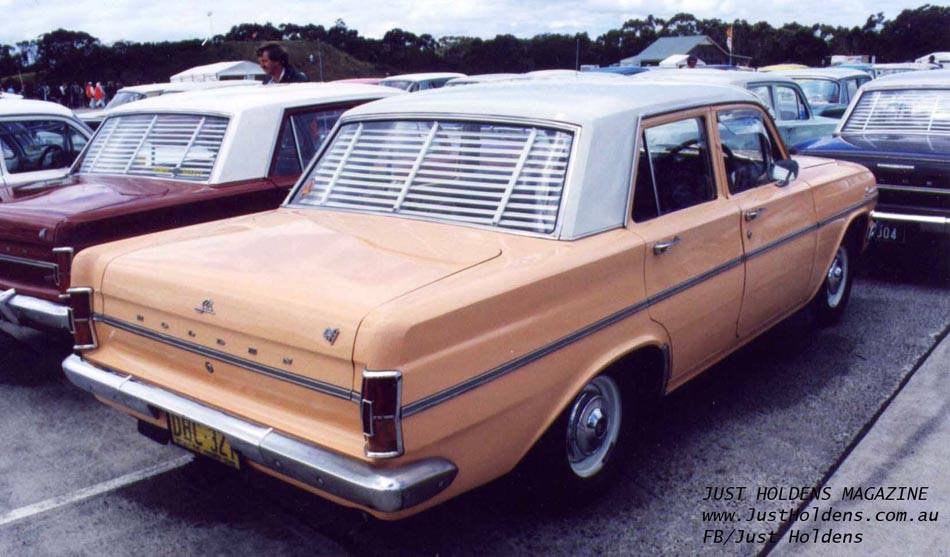 EH Holden in Fowlers Ivory over Quandong (peach) — S.4. Sedan - Manual Transmission