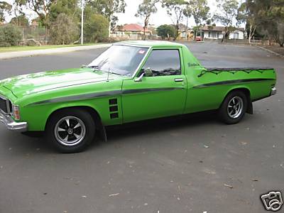 HJ Holden in Jamacia Lime — Sandman Coupe Utility
