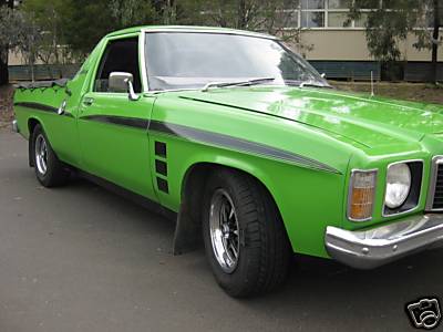 HJ Holden in Jamacia Lime — Sandman Coupe Utility