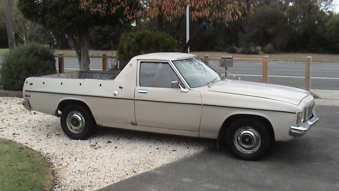 HJ Holden in Kiewa Grey (State Electricity Commission. Vic) — Kingswood Coupe Utility