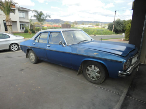 HX Holden in Antelope Met over Deauville Blue Met — 50th Anniversary Kingswood Sedan