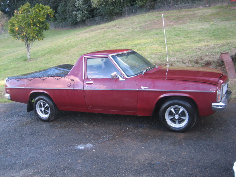 HX Holden in Bordeaux Red Met — Kingswood Coupe Utility
