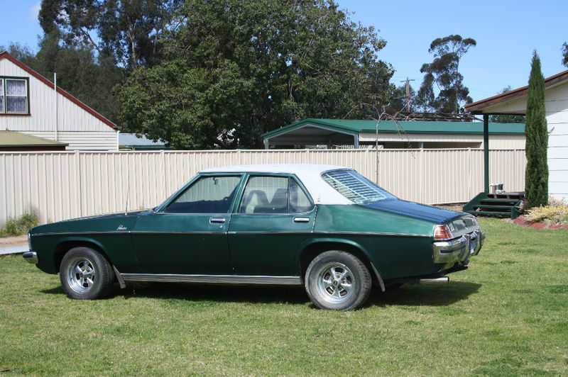 HX Holden in Cotillion White over Jade Green Met — Premier Sedan