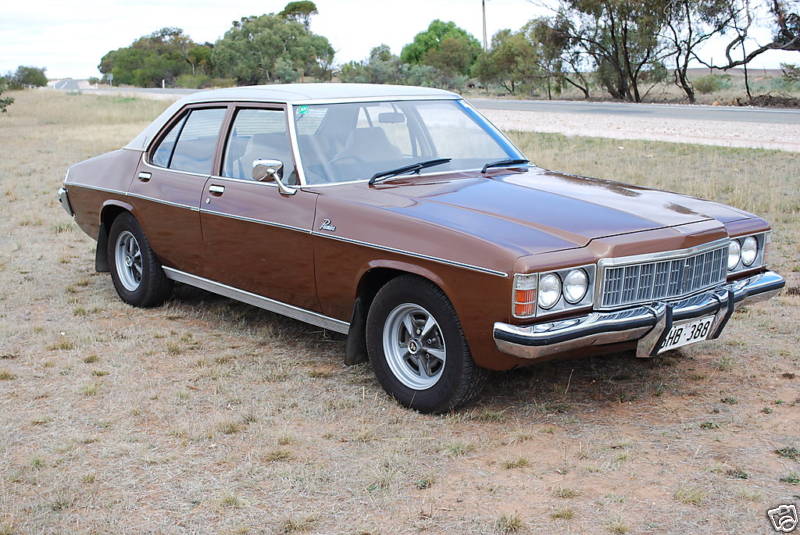 HX Holden in Cotillion White over Sierra Tan Met — Premier Sedan