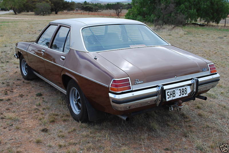 HX Holden in Cotillion White over Sierra Tan Met — Premier Sedan