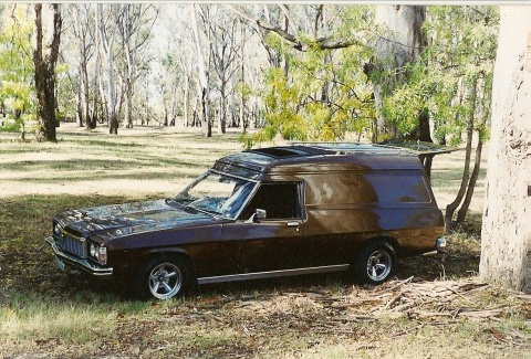 HX Holden in Sepia Met — Sandman Panel Van