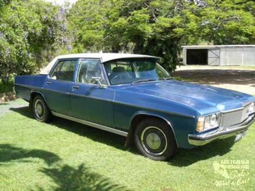 HX Holden in Cotillion White over Deauville Blue Met — Statesman DeVille Sedan