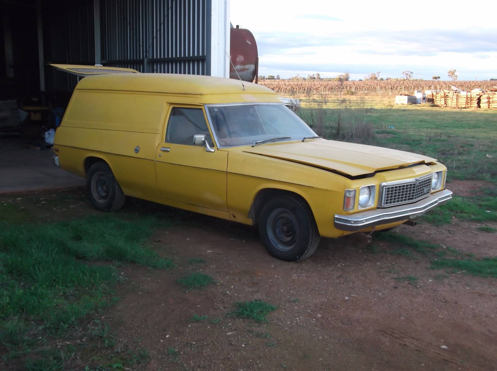 HZ Holden in Golden Yellow — Holden Panel Van