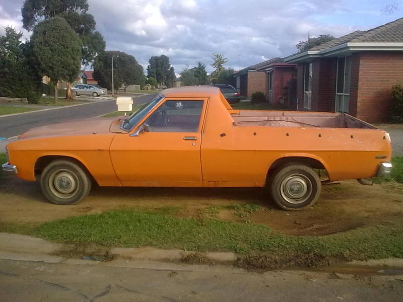 HZ Holden in Telecom Gold — Holden Coupe Utility