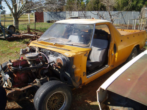 HZ Holden in Cotillion White over Forest Gold — Holden Coupe Utility