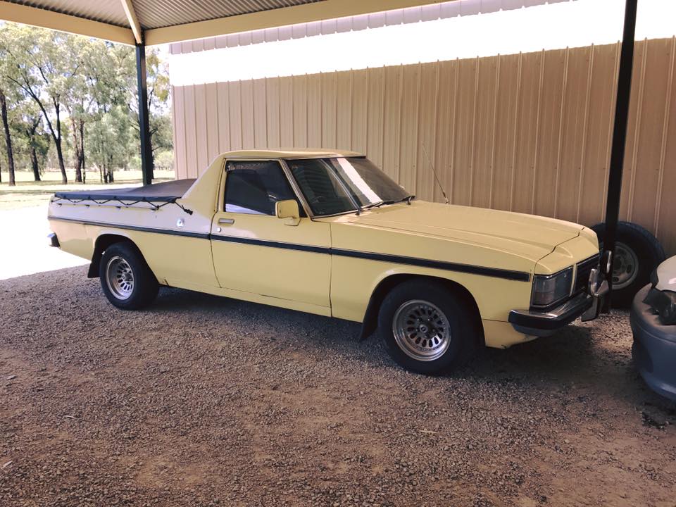 WB Holden in Cameo Yellow — Kingswood Coupe-Utility