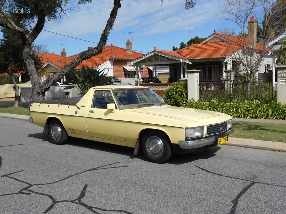 WB Holden in Jasmine Yellow — Kingswood Coupe-Utility