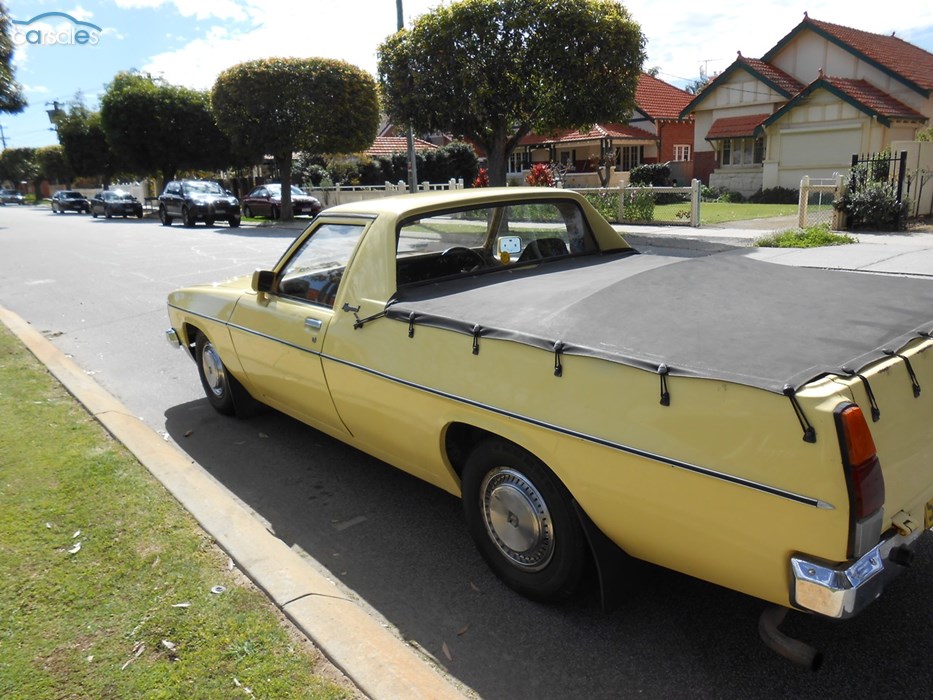 WB Holden in Jasmine Yellow — Kingswood Coupe-Utility