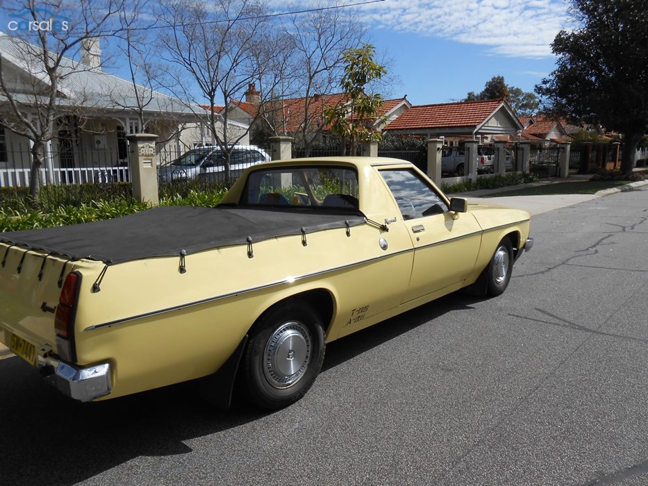 WB Holden in Jasmine Yellow — Kingswood Coupe-Utility