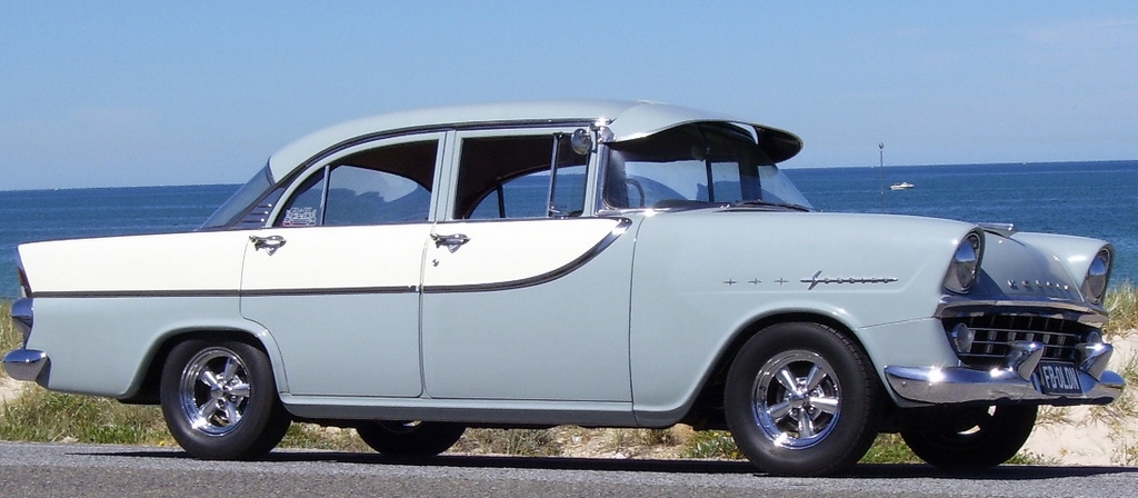 FB Holden in Seagull Grey with Grecian White Insert — Special Sedan