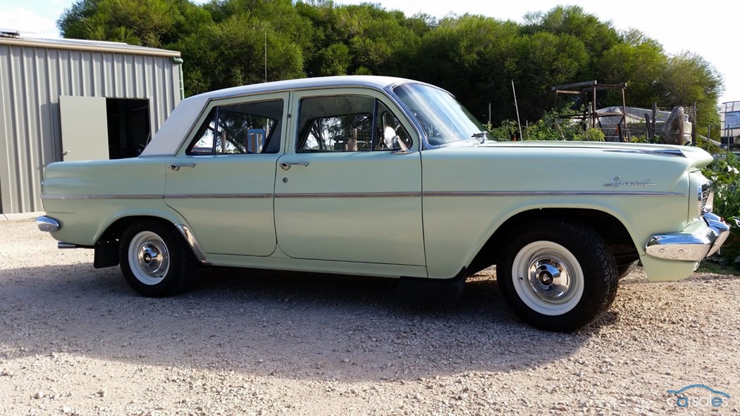 EH Holden in Fowlers Ivory over Balhannah Green — Special Sedan