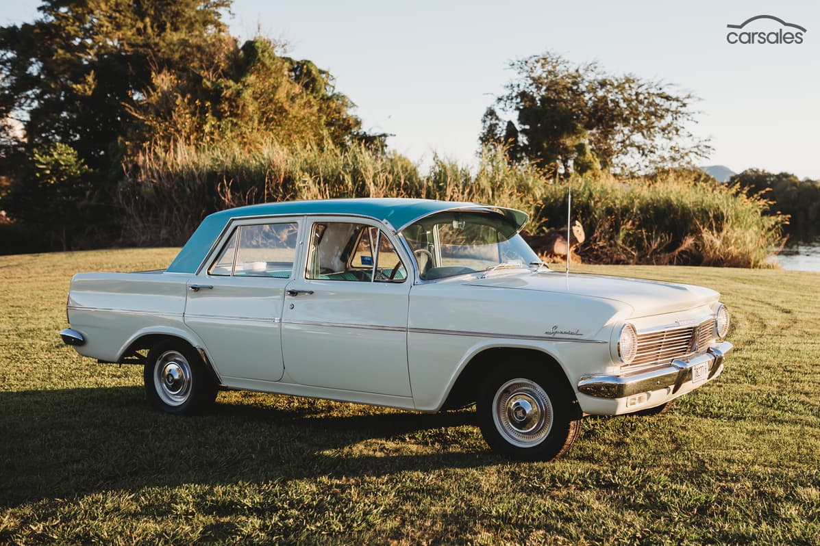 EH Holden in Marlin Turquoise over Fowlers Ivory — Special Sedan