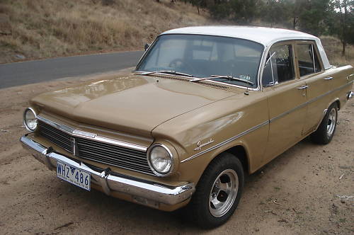 EH Holden in Fowlers Ivory over Kalgoorlie Gold — Special Sedan