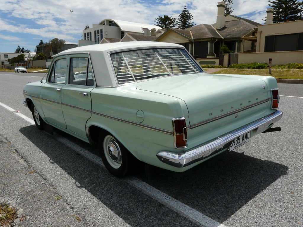 EH Holden in Fowlers Ivory over Saltbush Green — Special Sedan