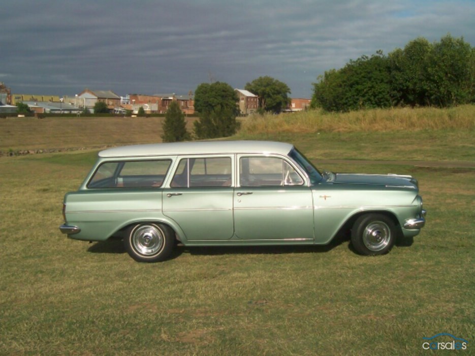 EH Holden in Fowlers Ivory over Valley Mist Green Met — Premier Station Sedan