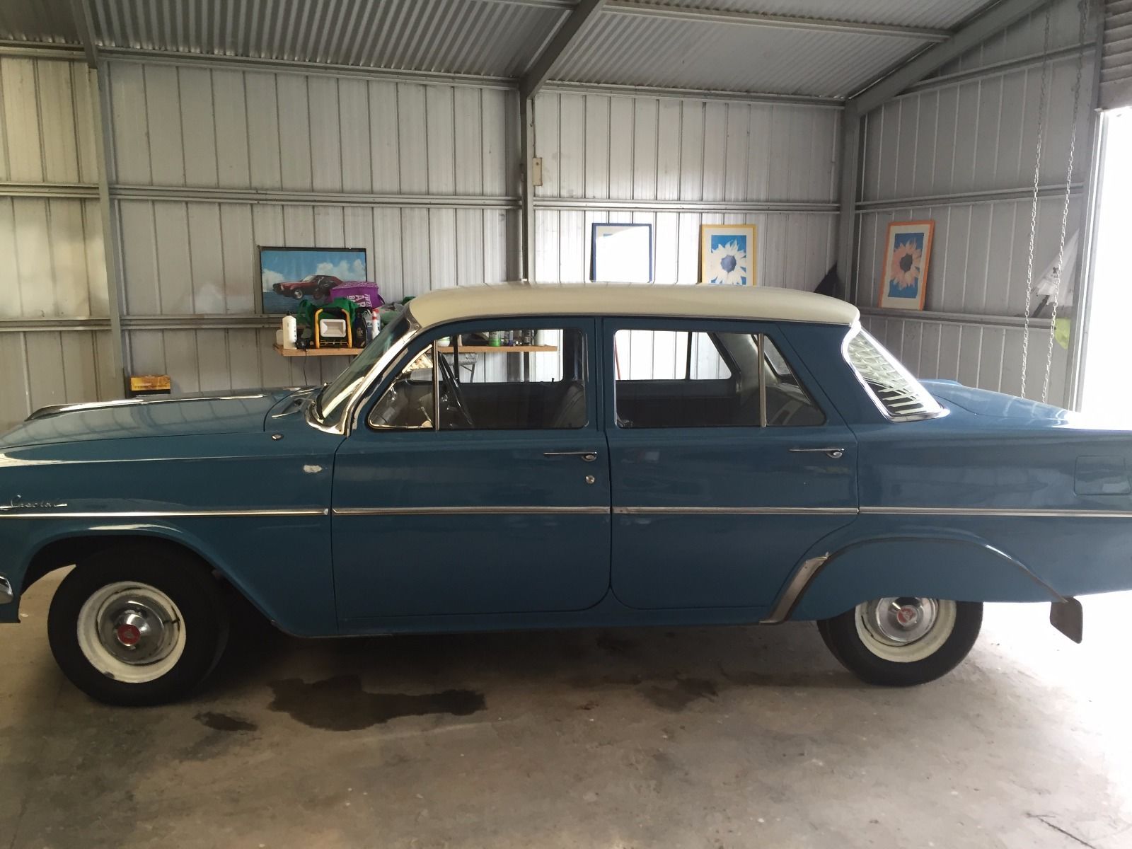 EJ Holden in Atherton Ivory over Swan River Blue — Special Sedan