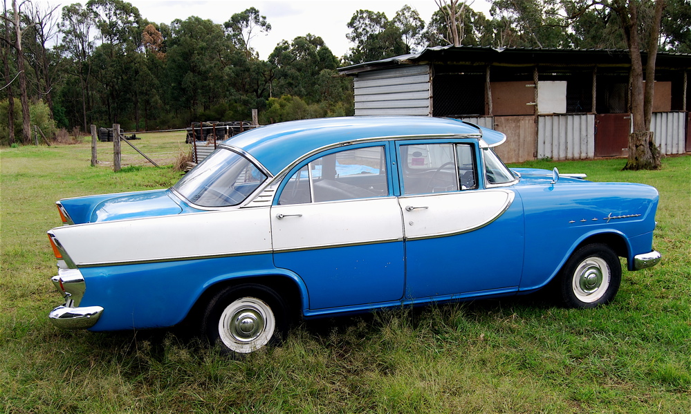 FB Holden in Canyon Blue with Grecian White Insert — Special Sedan