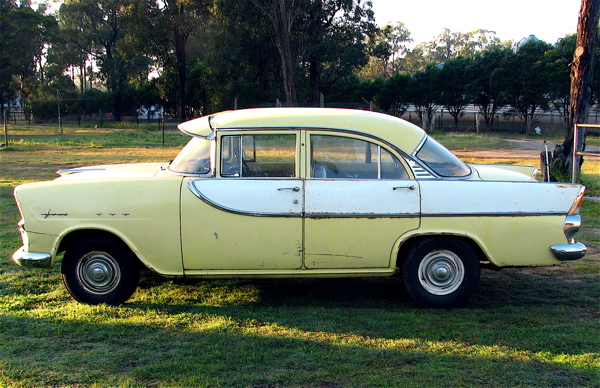 FB Holden in Satelitte Yellow with Grecian White Insert — Special Sedan