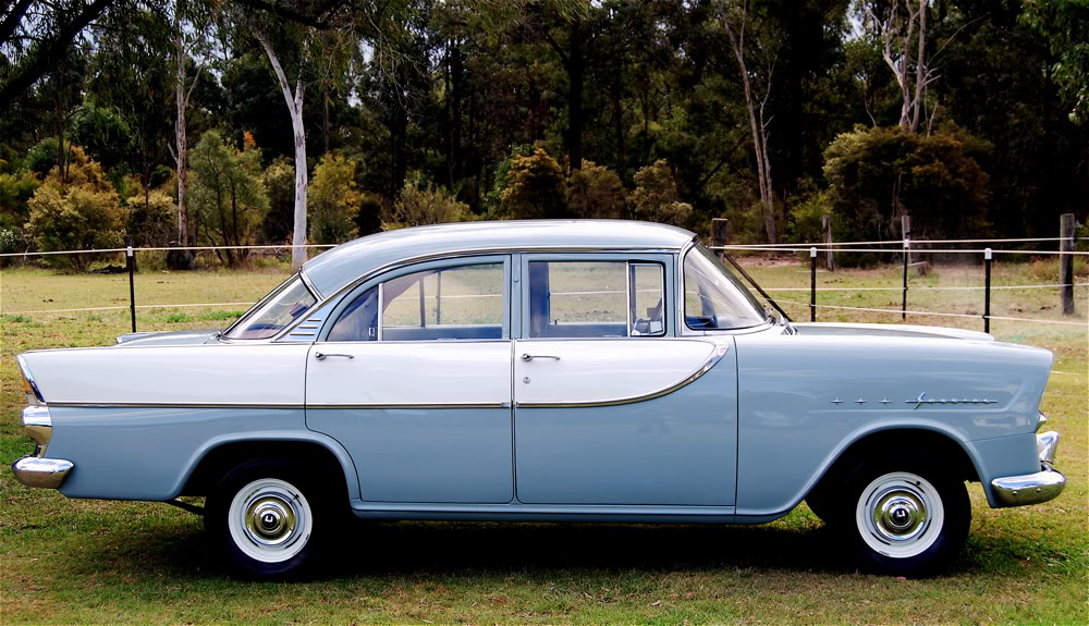 FB Holden in Seagull Grey with Grecian White Insert — Special Sedan