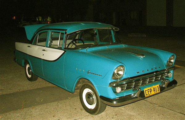 FB Holden in Twilight Turquoise with Grecian White Insert — Special Sedan
