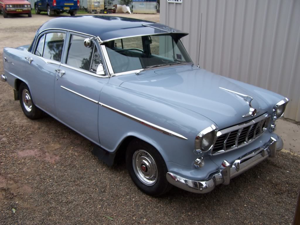 FE Holden in Grotto Blue over Breton Blue — Special Sedan