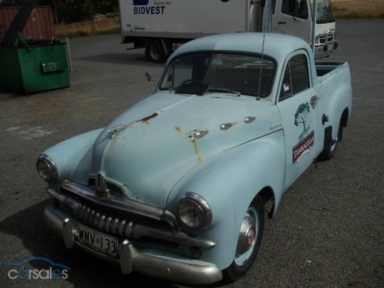 FJ Holden in Haze Blue — Coupe-Utility