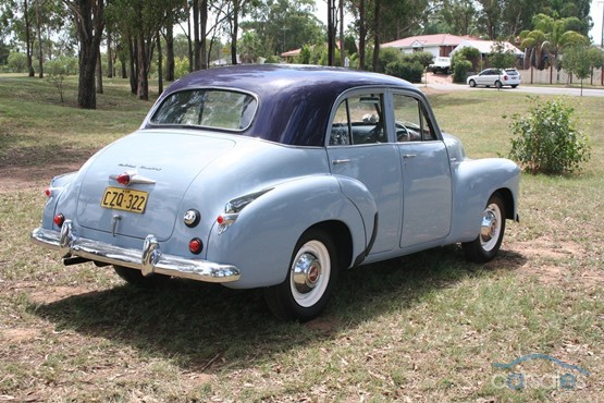 FJ Holden in Grotto Blue over Breton Blue — Special Sedan