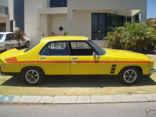 HJ Holden in Absinth Yellow — Monaro GTS Sedan