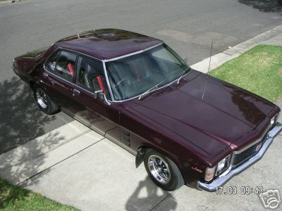 HJ Holden in Claret Met — Monaro GTS Sedan