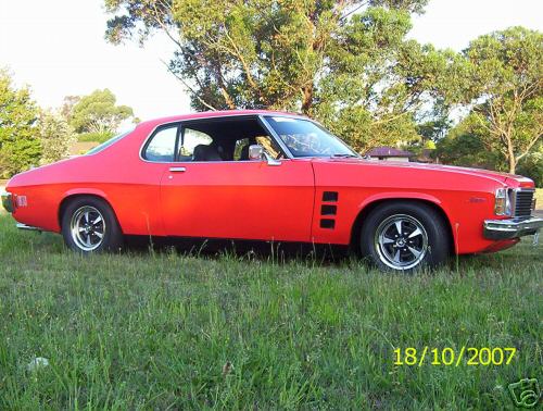 HJ Holden in Mandarin Red — Monaro GTS Coupe