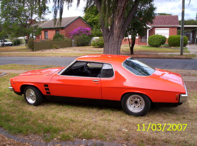 HJ Holden in Mandarin Red — Monaro GTS Coupe