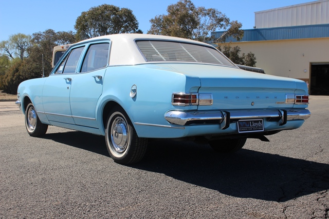 HK Holden in Ermine White over Cambridge Blue (A) — Kingswood  Sedan