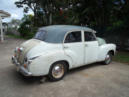 FJ Holden in Norland Grey over Polar White — Special Sedan
