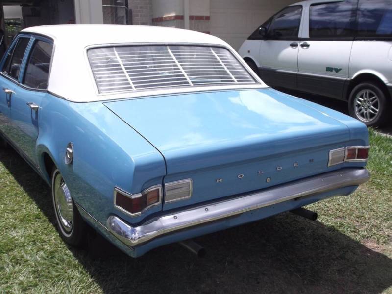 HK Holden in Grecian White over Mako Blue — Kingswood  Sedan